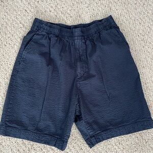 Uniqlo Men's Blue Waffle Active Shorts Drawstring Size M Pockets